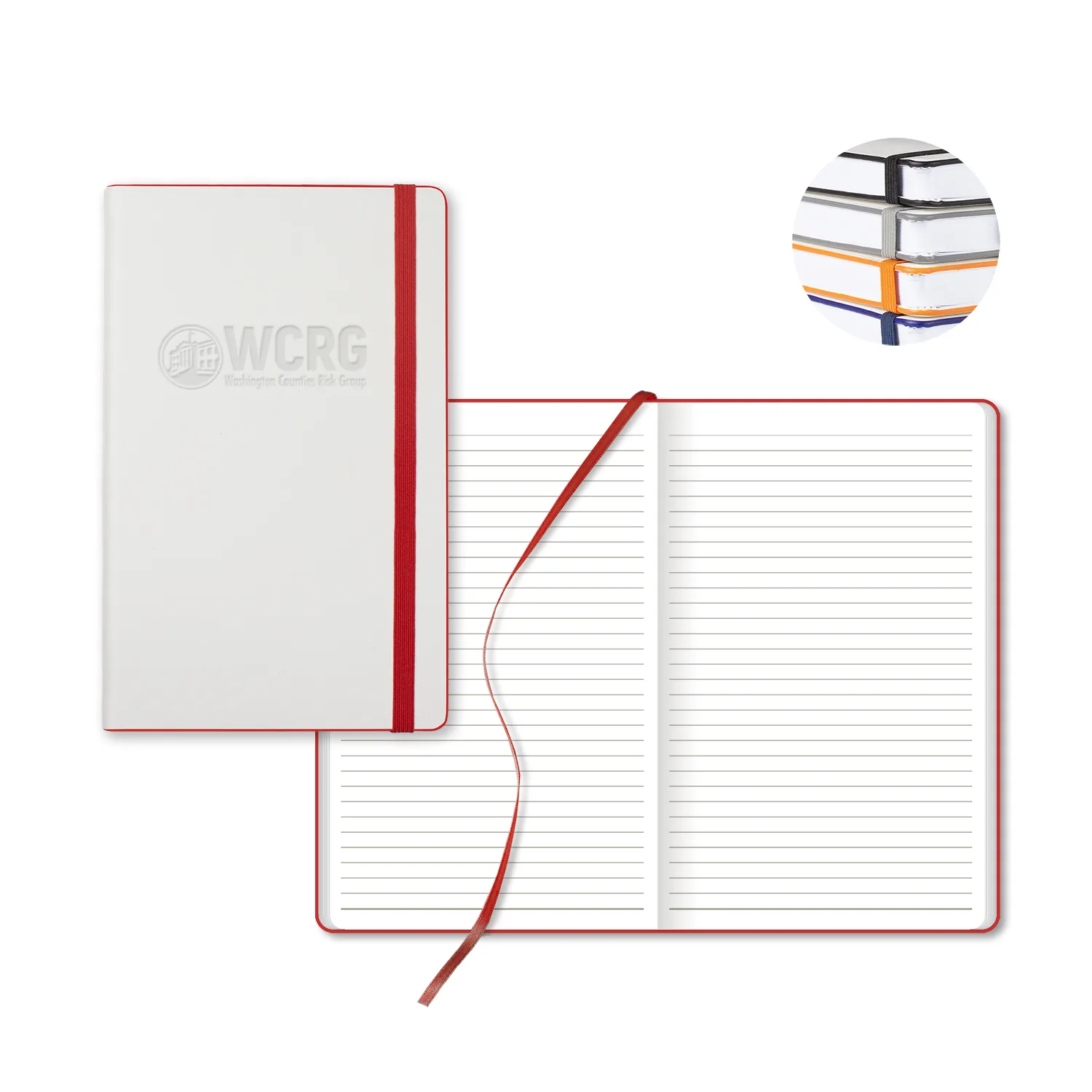 Castelli White Laser Medio Lined White Page Journal view 4