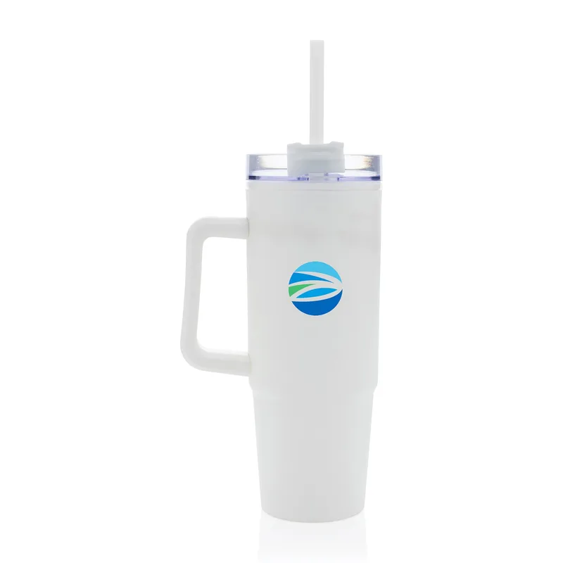 Tana Plastic Tumbler with Handle 900ML - White