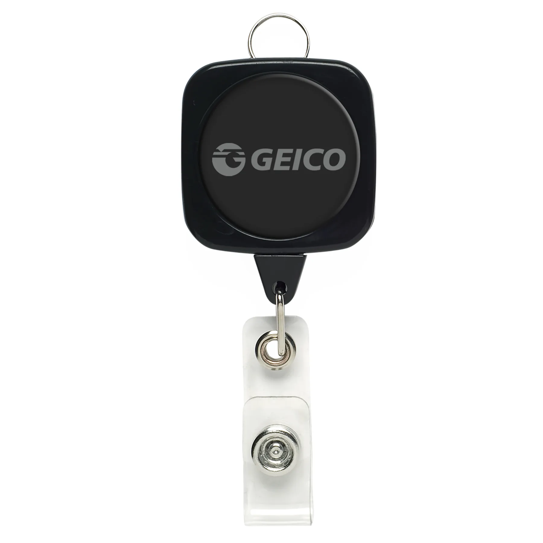 Jumbo Sqround Retractable Badge Reel w/lanyard attachment view 4