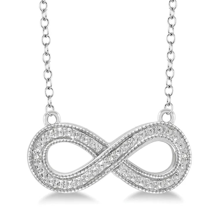 Jilco Inc Round Diamond Infinity Necklace