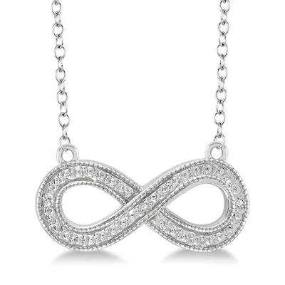 Jilco Inc Round Diamond Infinity Necklace
