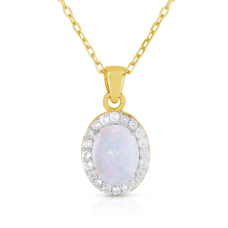 Jilco Inc Opal Yellow Gold Necklace