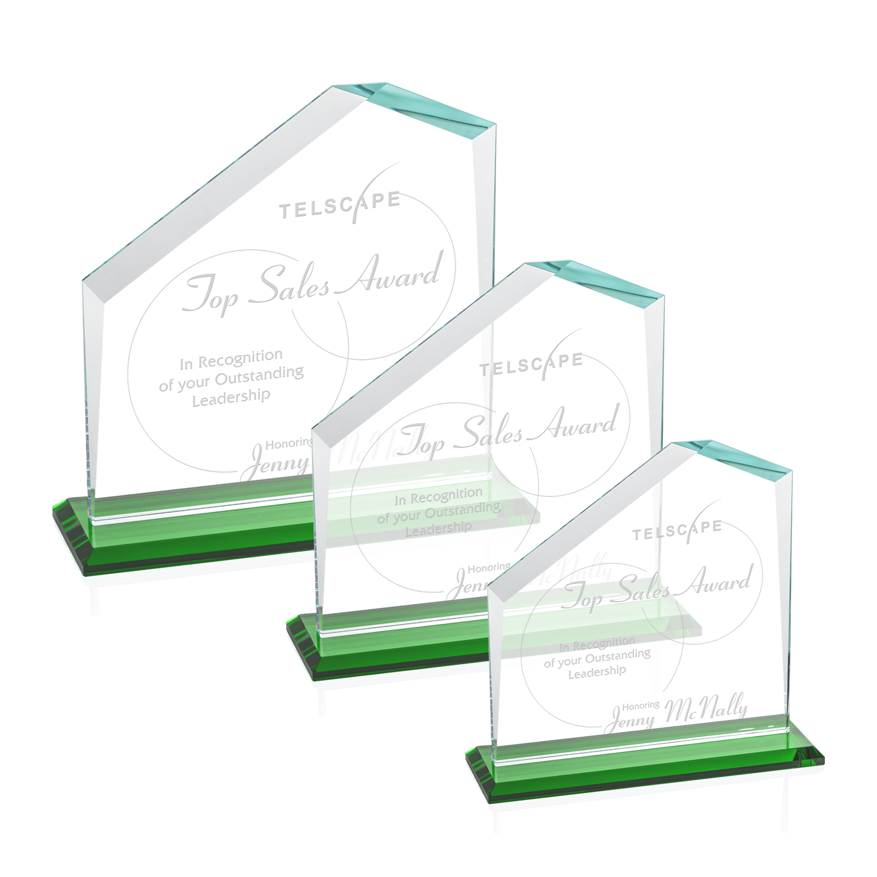 Deep Etch, Standard base, Green