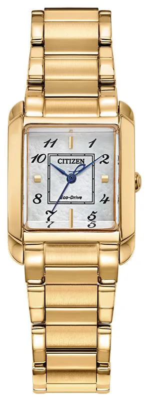 Citizen Watch Ladies' Bianca Stainless Steel Bracelet Watch, White Dial