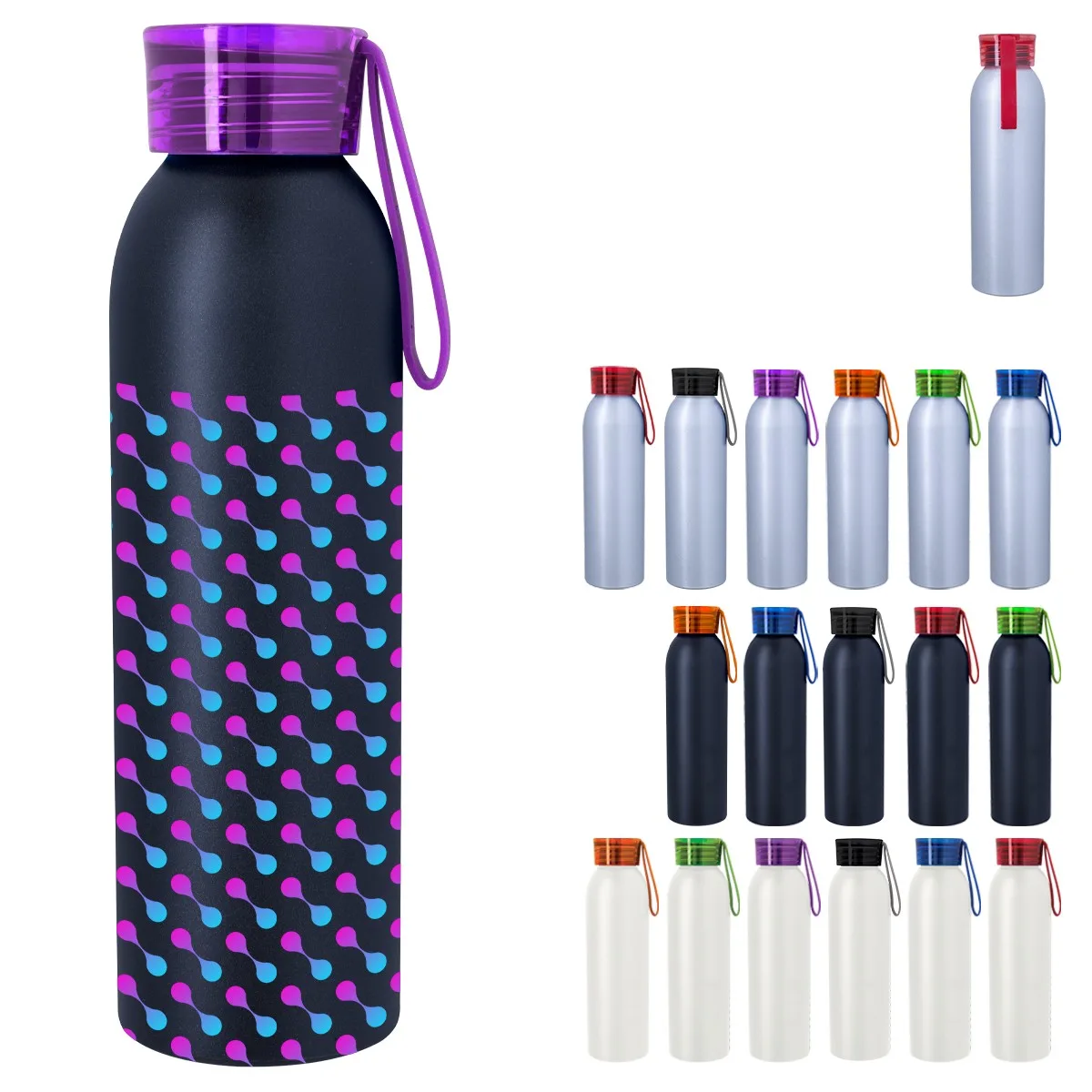 22 Oz. Full Color Darby Recycled Aluminum Bottle view 2