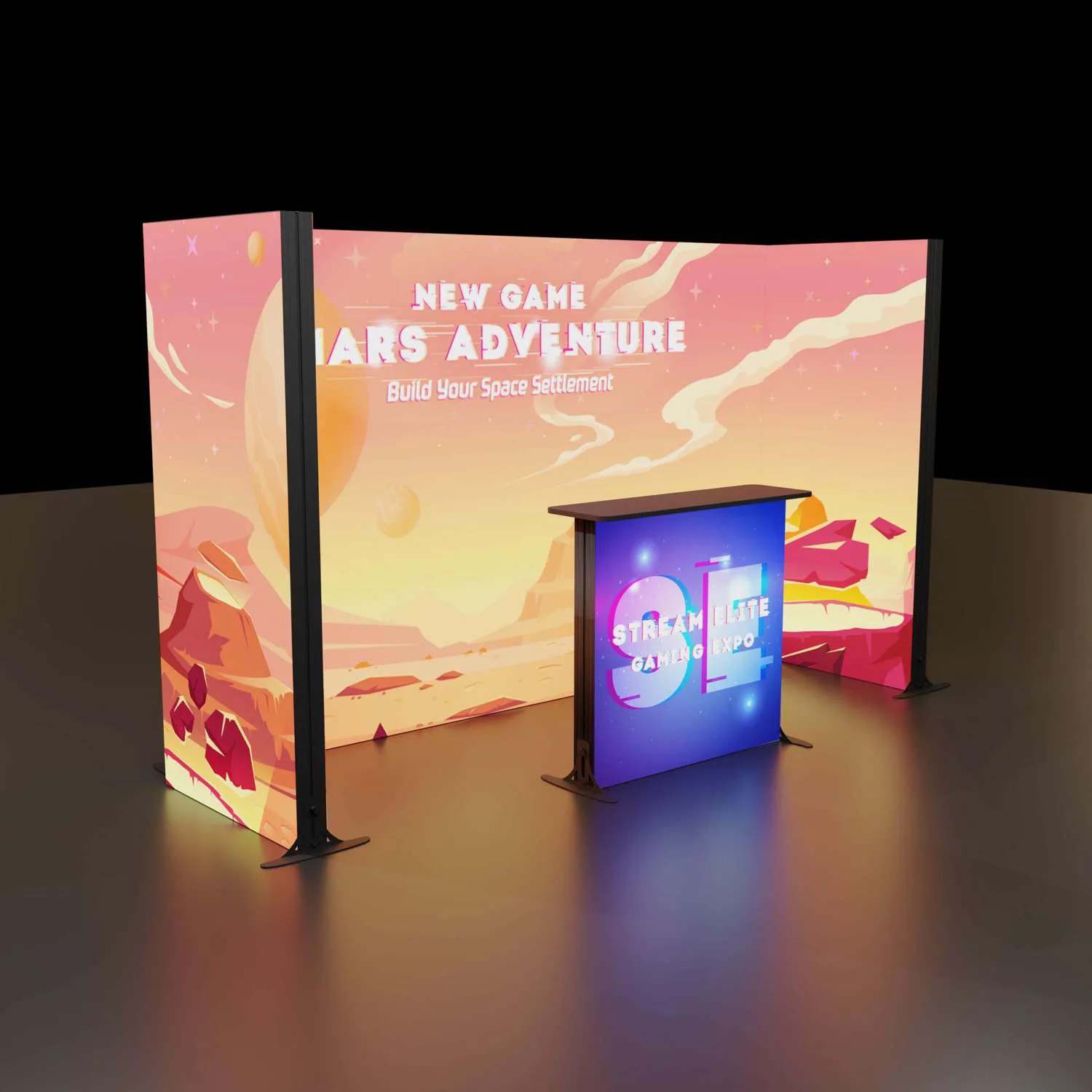6.5'H Astra Modular Booth Kit 1