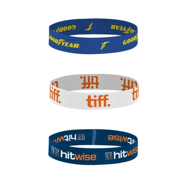 1/2" H x 7" L Dye-Sublimated Stretchy Elastic Bracelet view 2