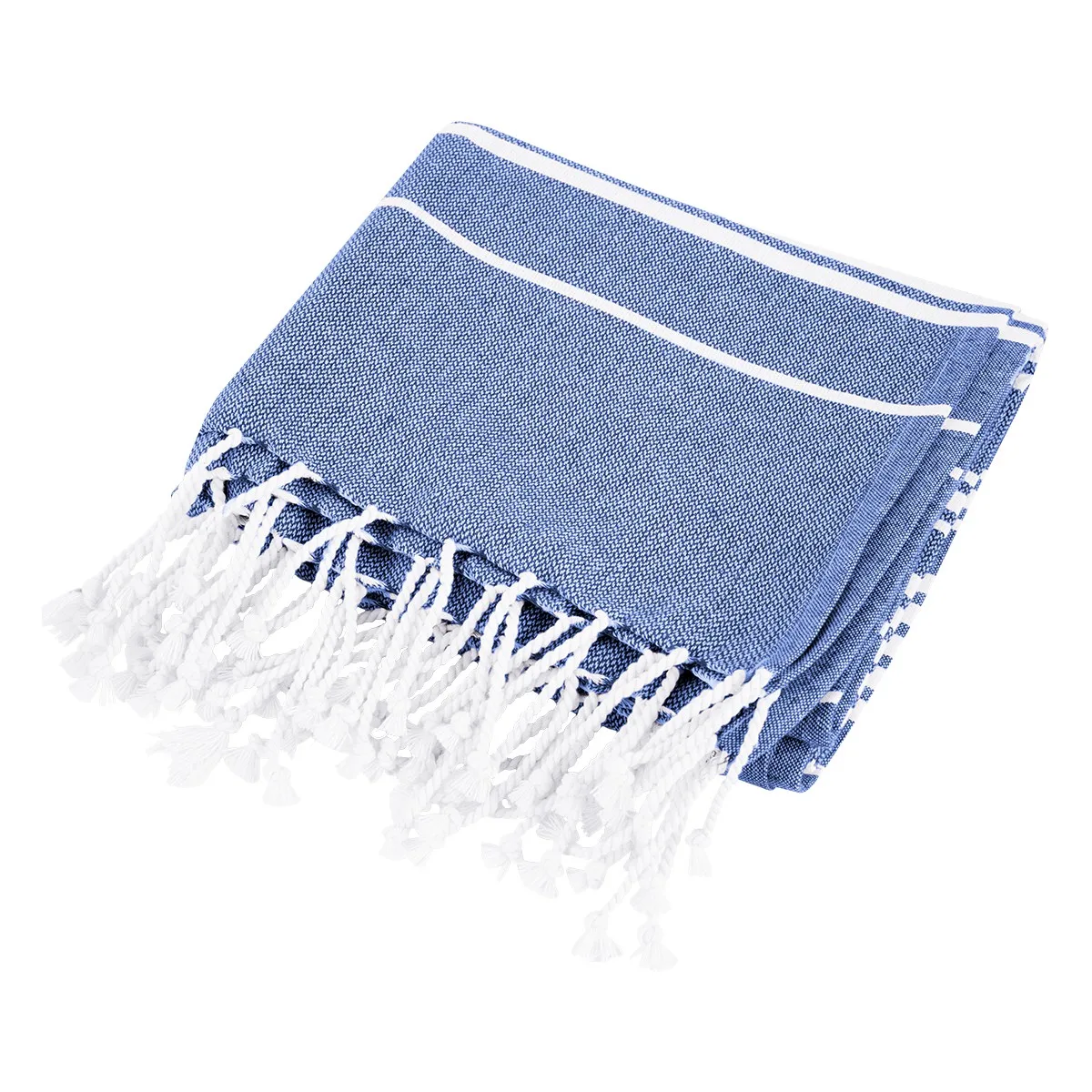 Recycled Beach Blanket With Tassel Fringe view 3