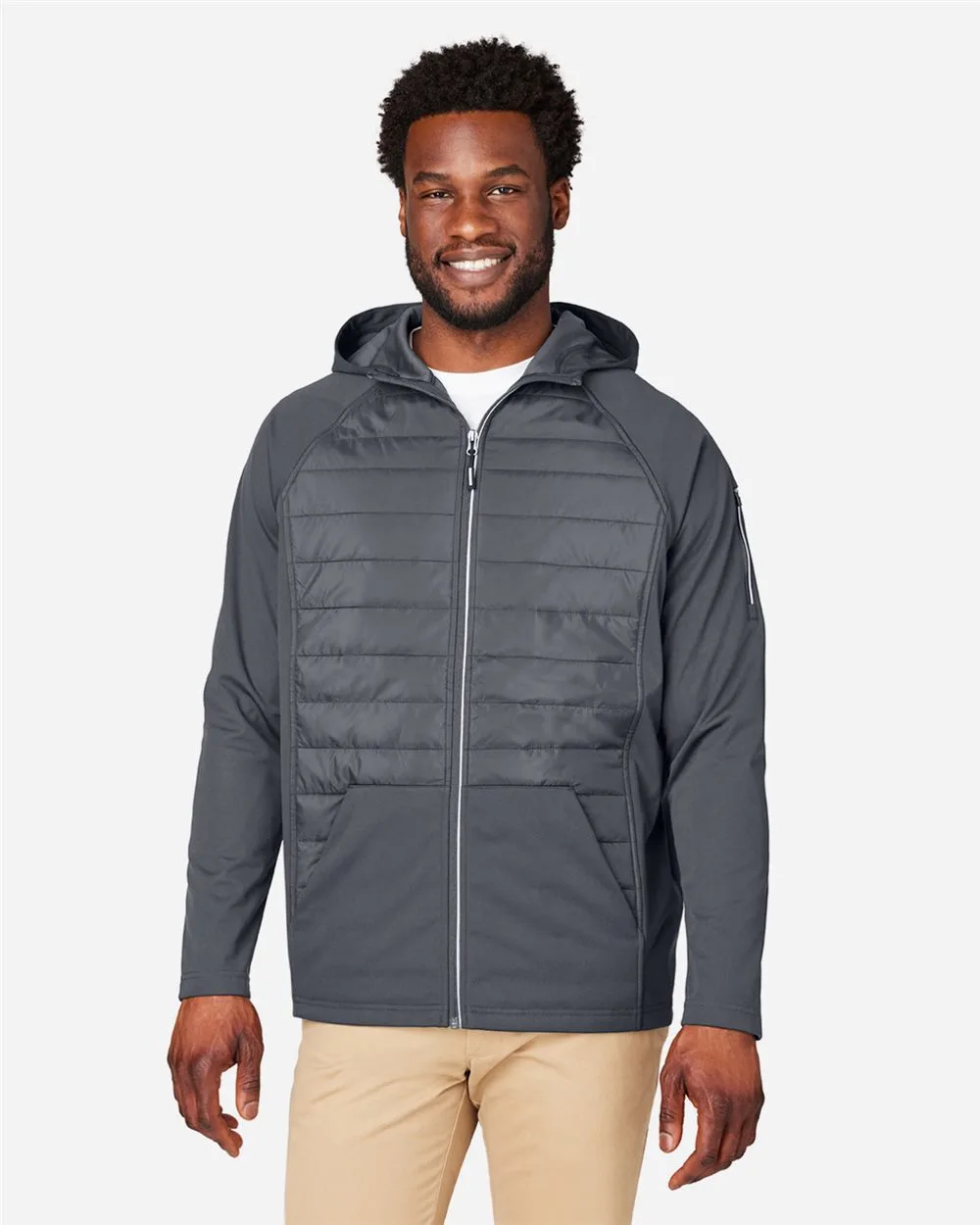 CORE365™ Unisex Techno Lite Hybrid Hooded Jacket view 2
