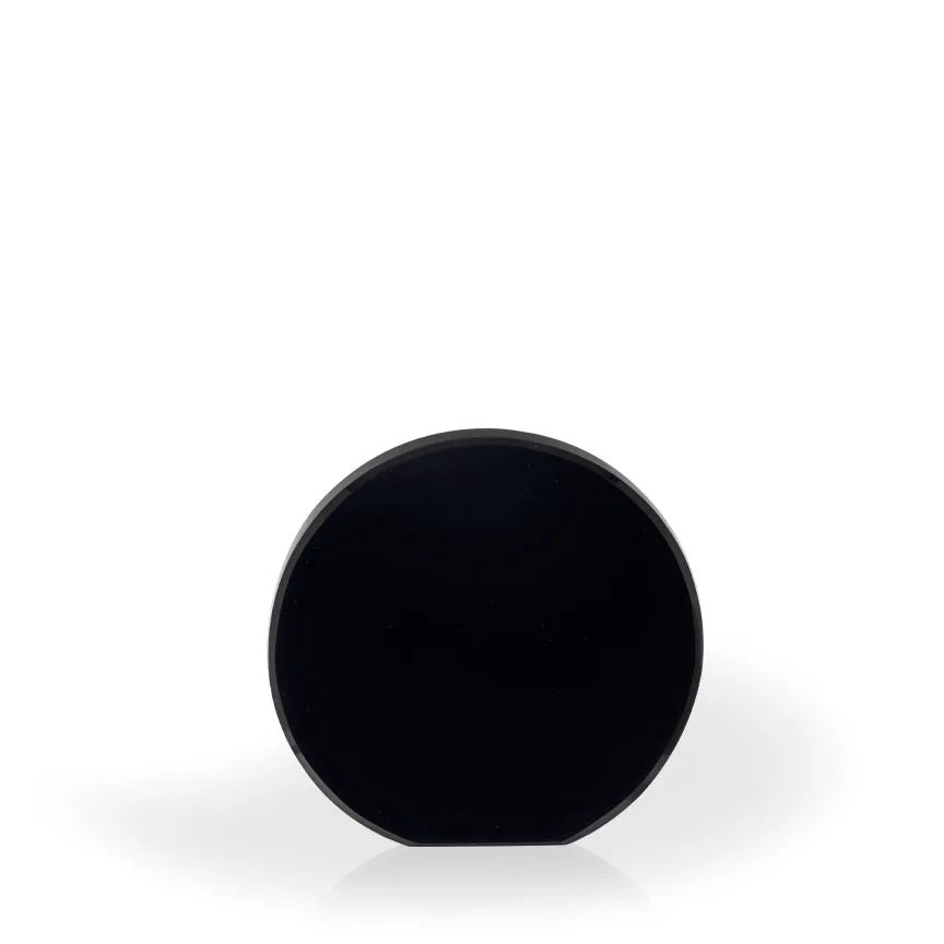 Brielle Black Crystal Beveled Circle with Flat Bottom, Small view 2