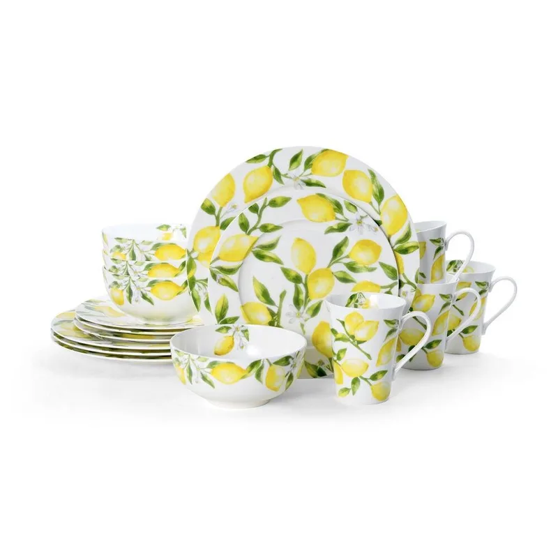 Mikasa Lemons 16Pc Bone China Dinnerware Set