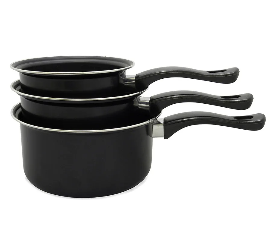 3 Piece Carbon Steel Sauce Pan Set