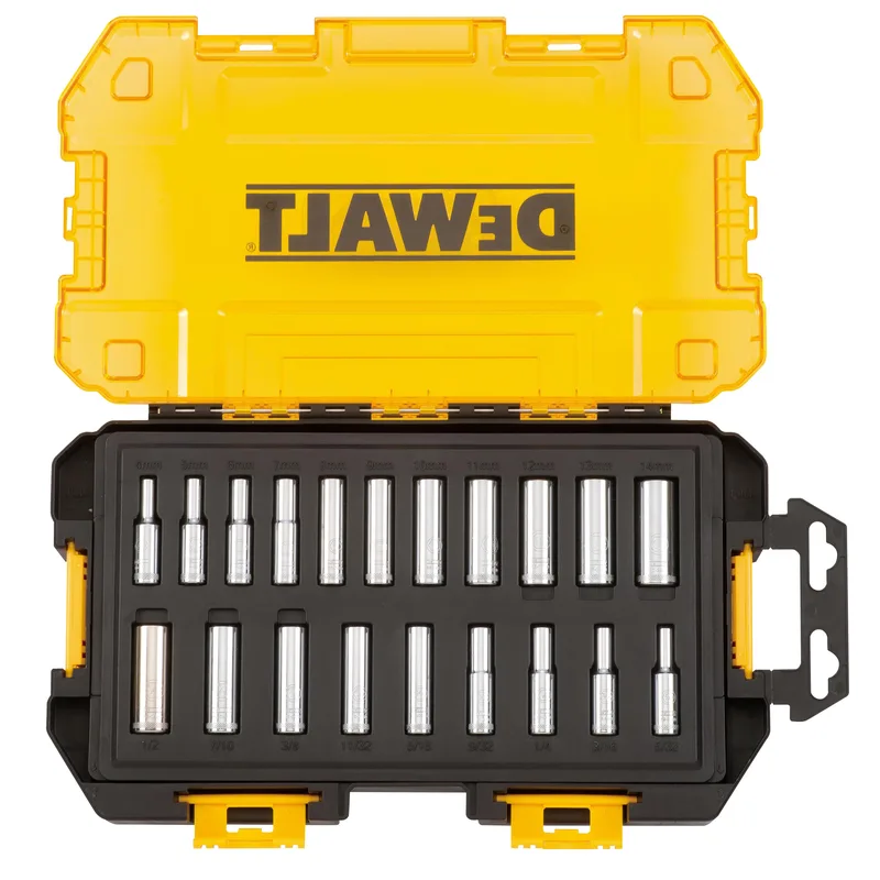 DeWalt 20Pc Tough Box 1/4" Drive Deep Socket Set