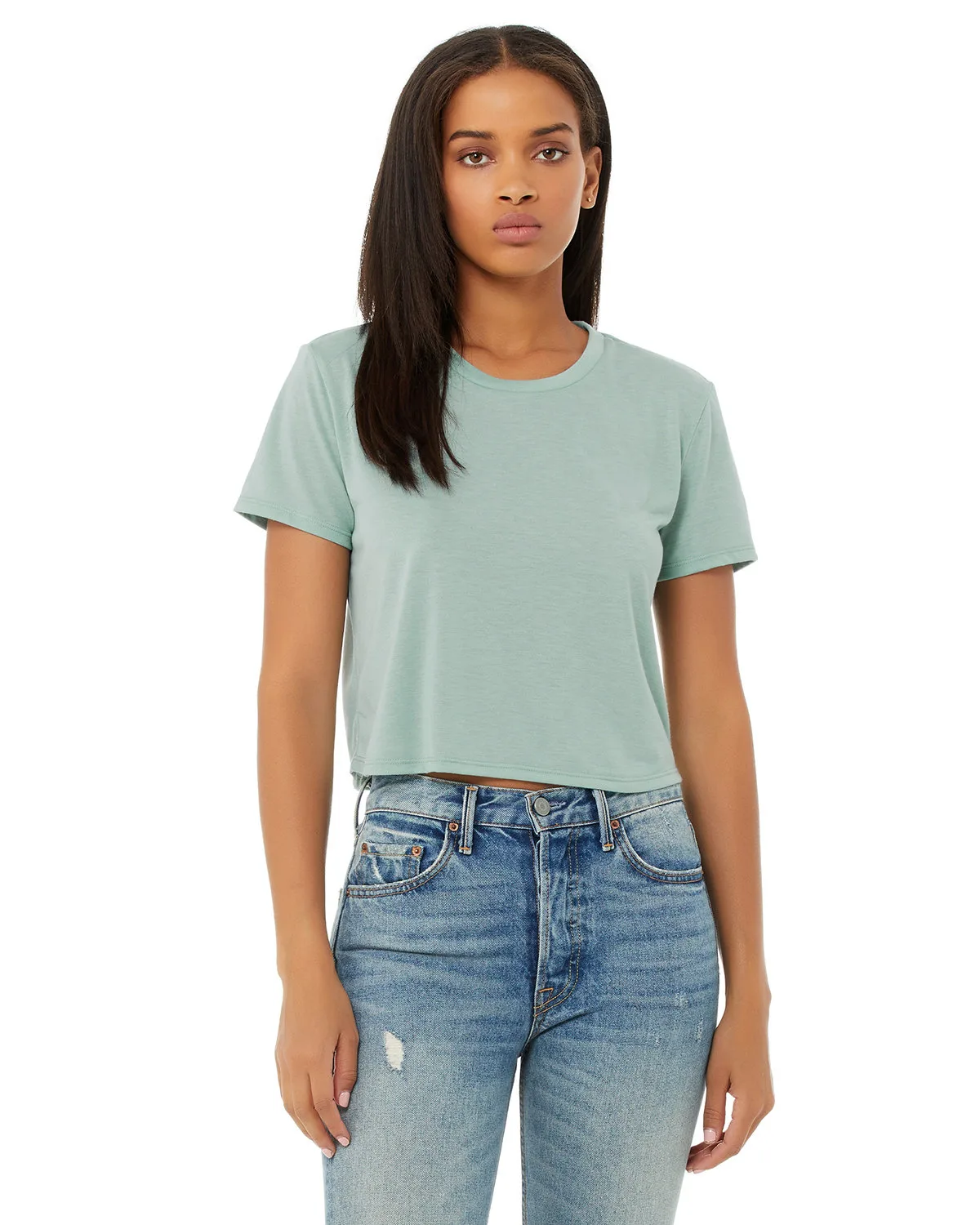 BELLA+CANVAS Ladies' Flowy Cropped T-Shirt view 4
