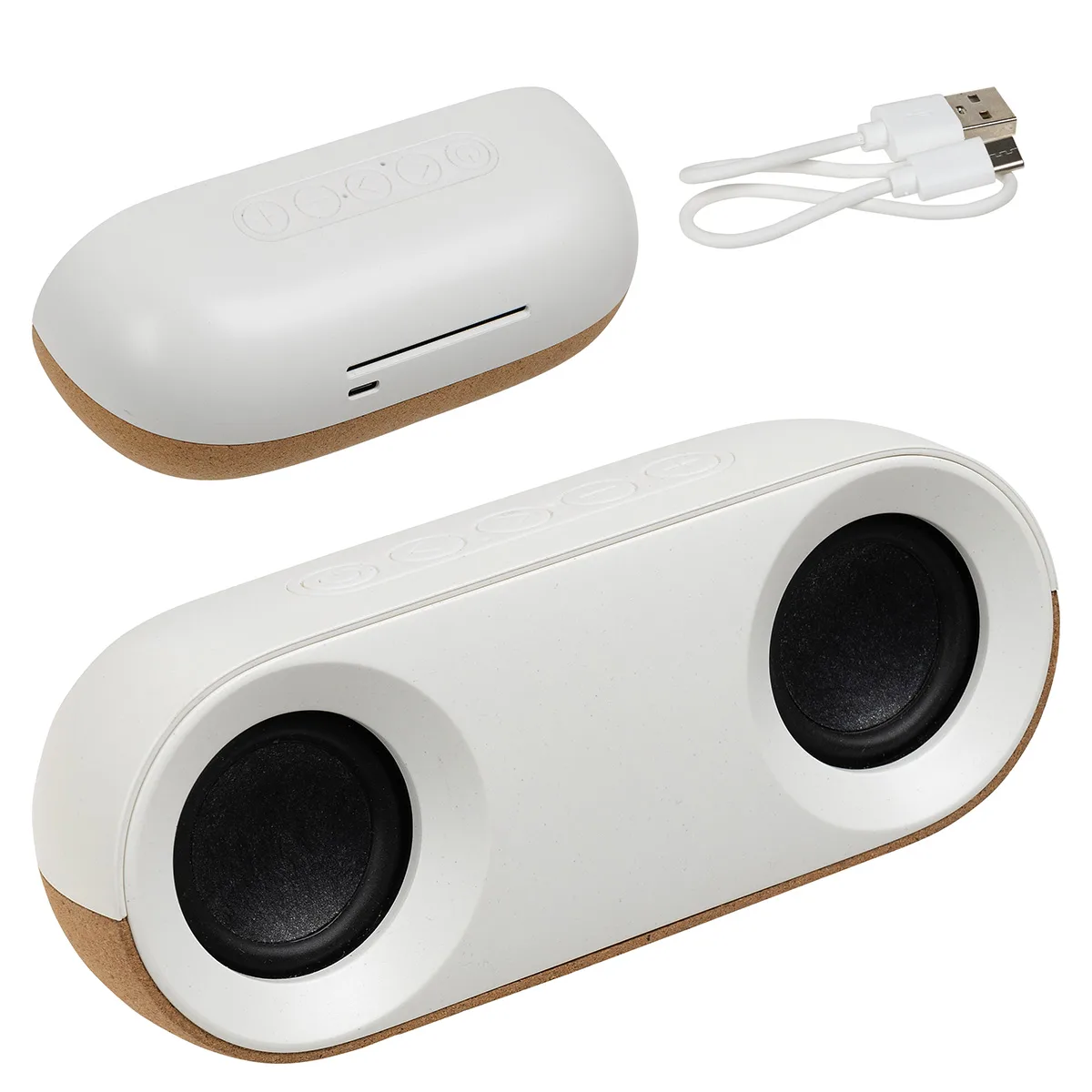 Ovation 10W Stereo Speaker Made With FSC® Cork & Recycled Plastic view 2