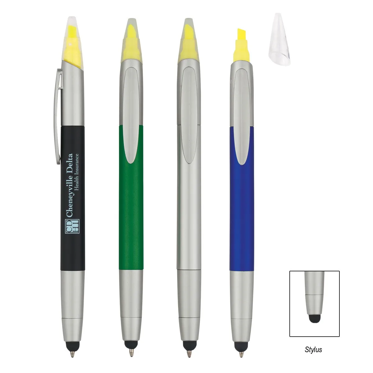 3-in-1 Pen With Highlighter And Stylus view 2