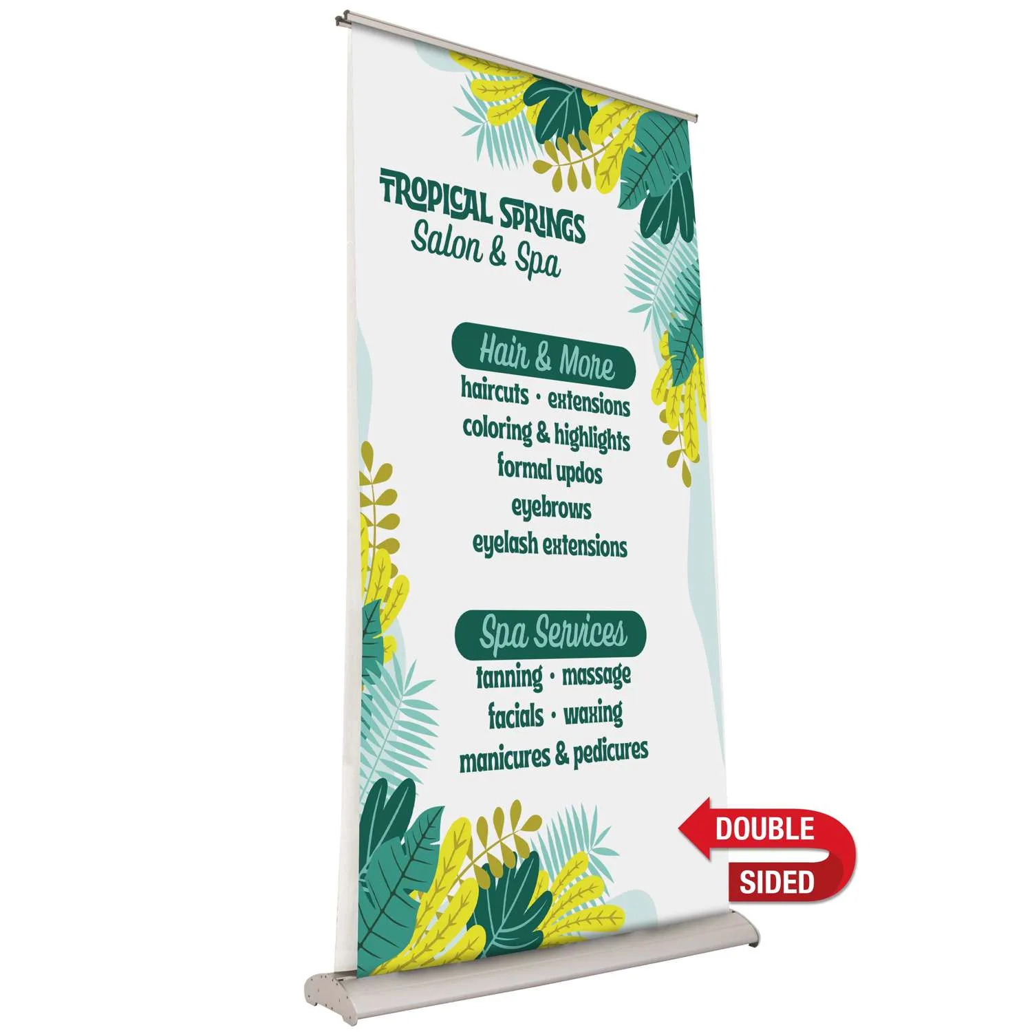 46.5" Deluxe Pro Retractor (2-Banner, No-Curl Opaque)