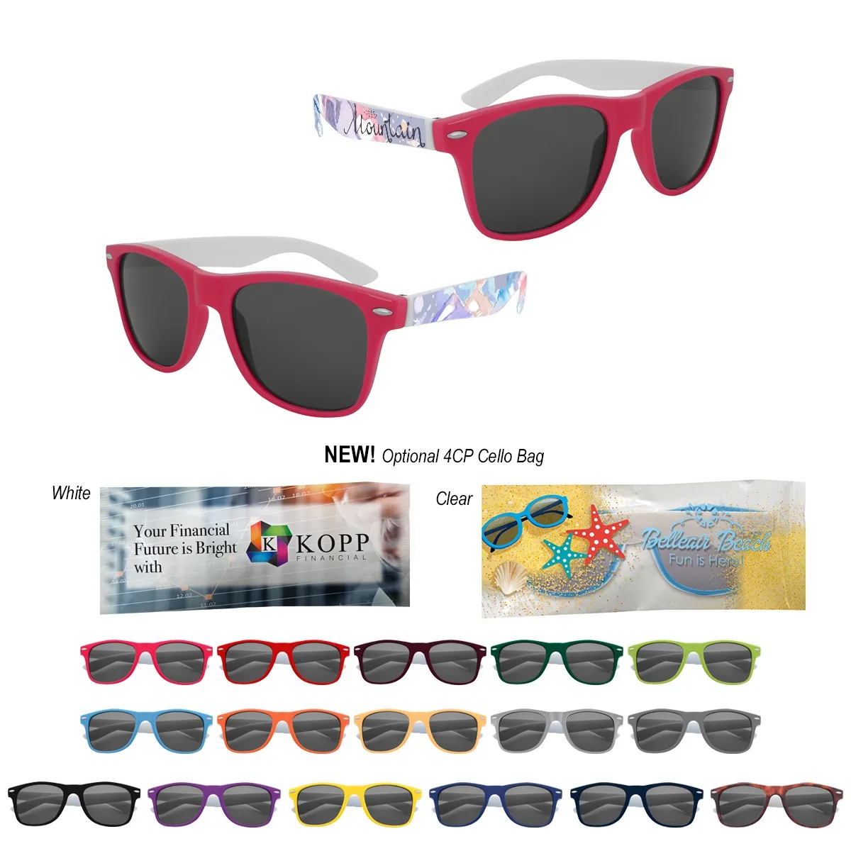 Full Color Colorblock Malibu Sunglasses view 2