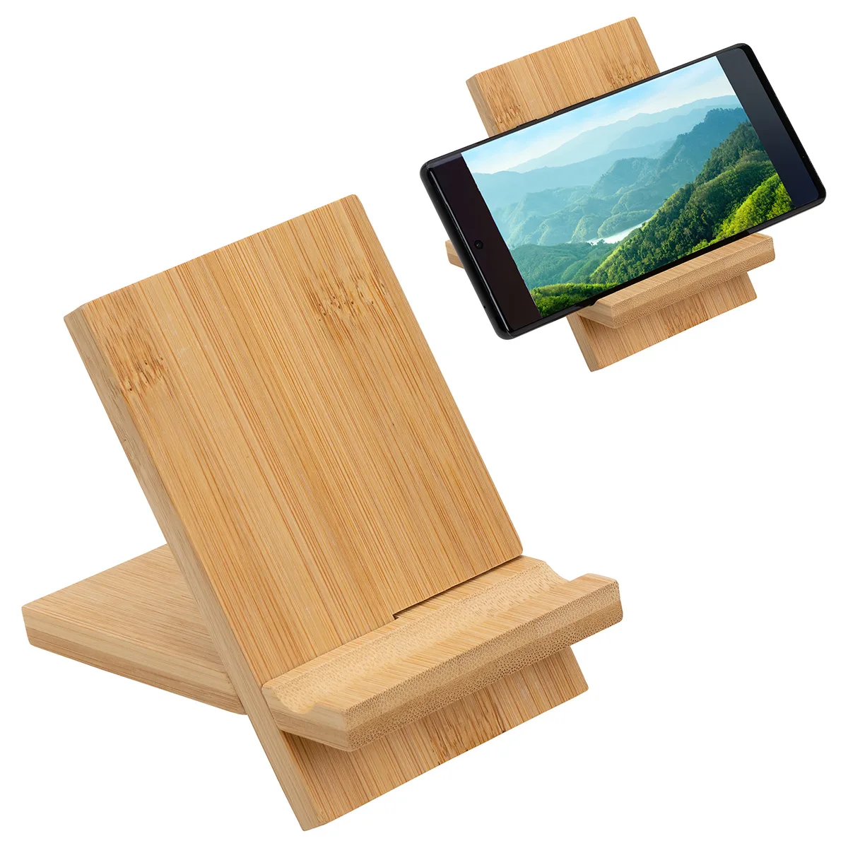 Bamboo Portable Phone Stand view 2