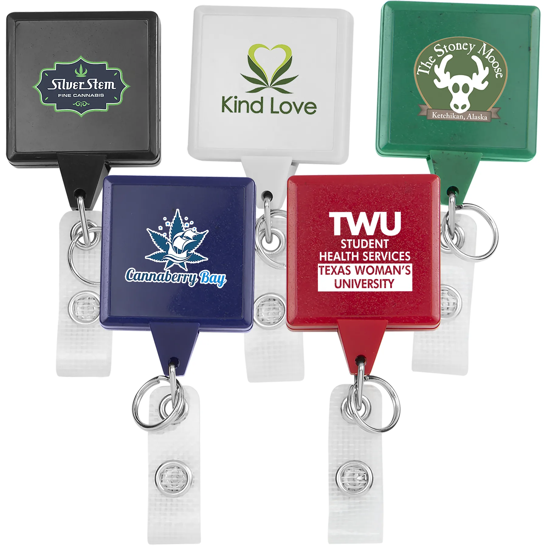 Hemp Jumbo Square Retractable Badge Reel