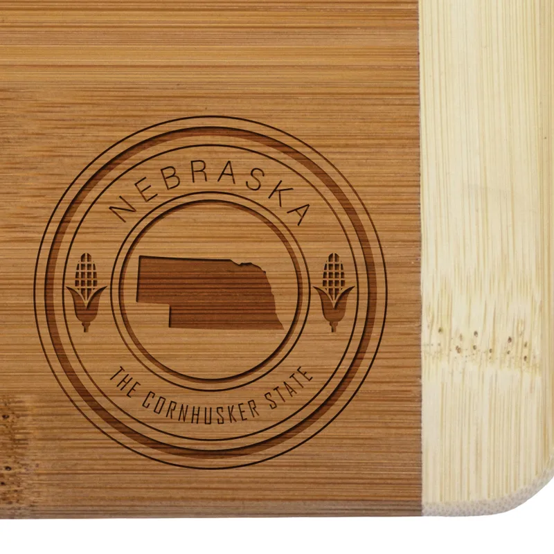 Nebraska State Stamp 2-Tone Bar Board view 2
