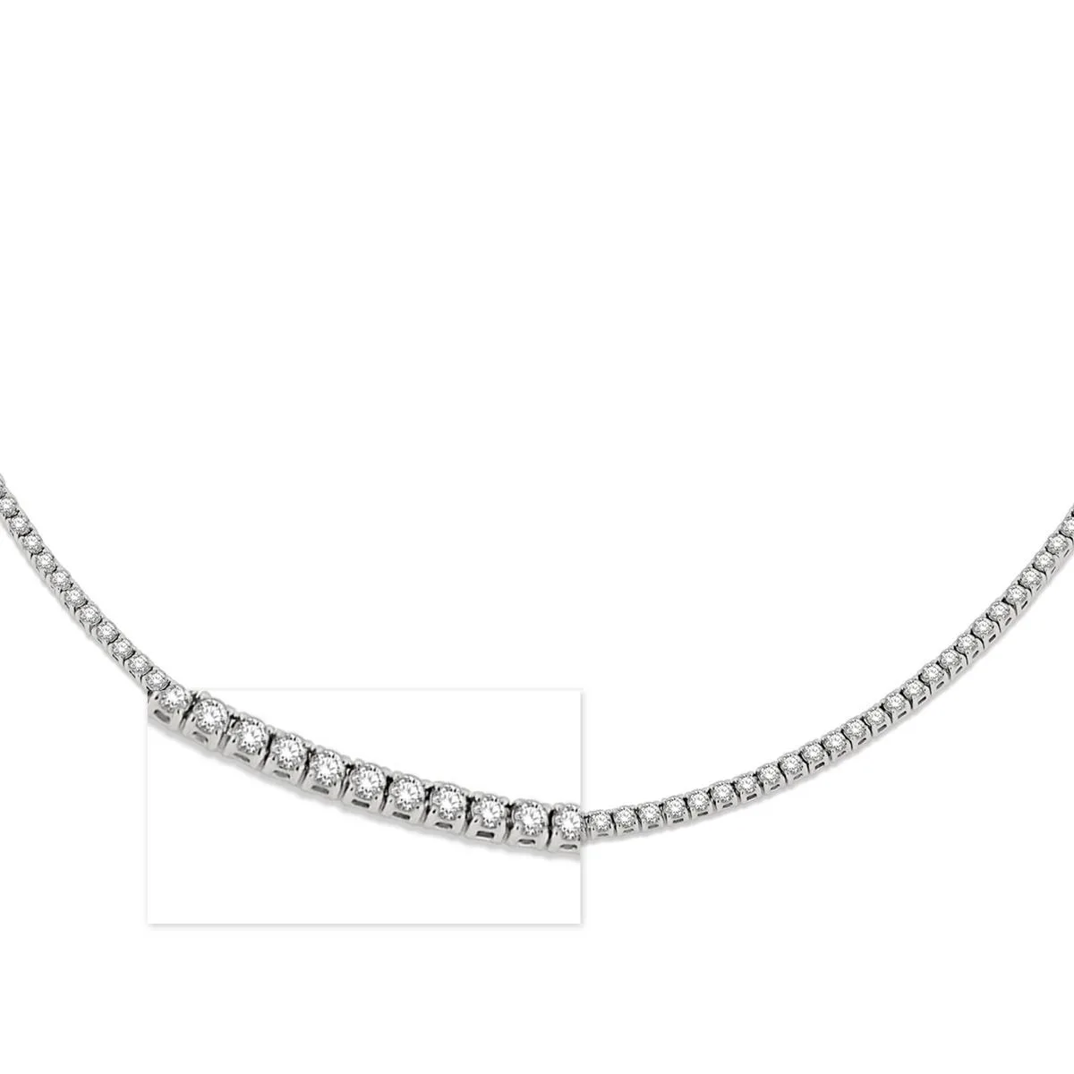 Jilco Inc Diamond Tennis Necklace - White Gold