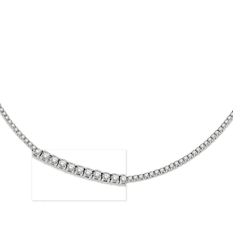 Jilco Inc Diamond Tennis Necklace - White Gold