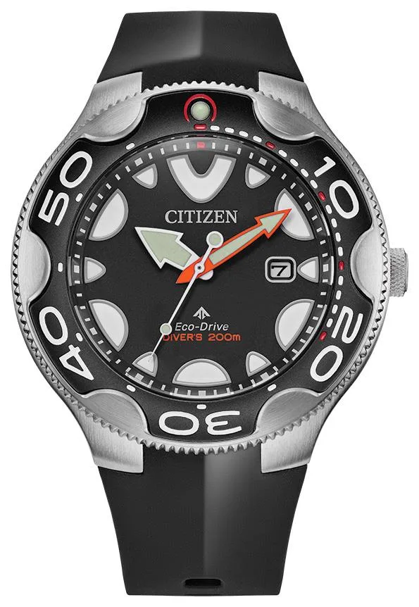 Citizen Watch Men's Promaster Sea Orca Black Polyurethane Strap Watch w/Black Dial