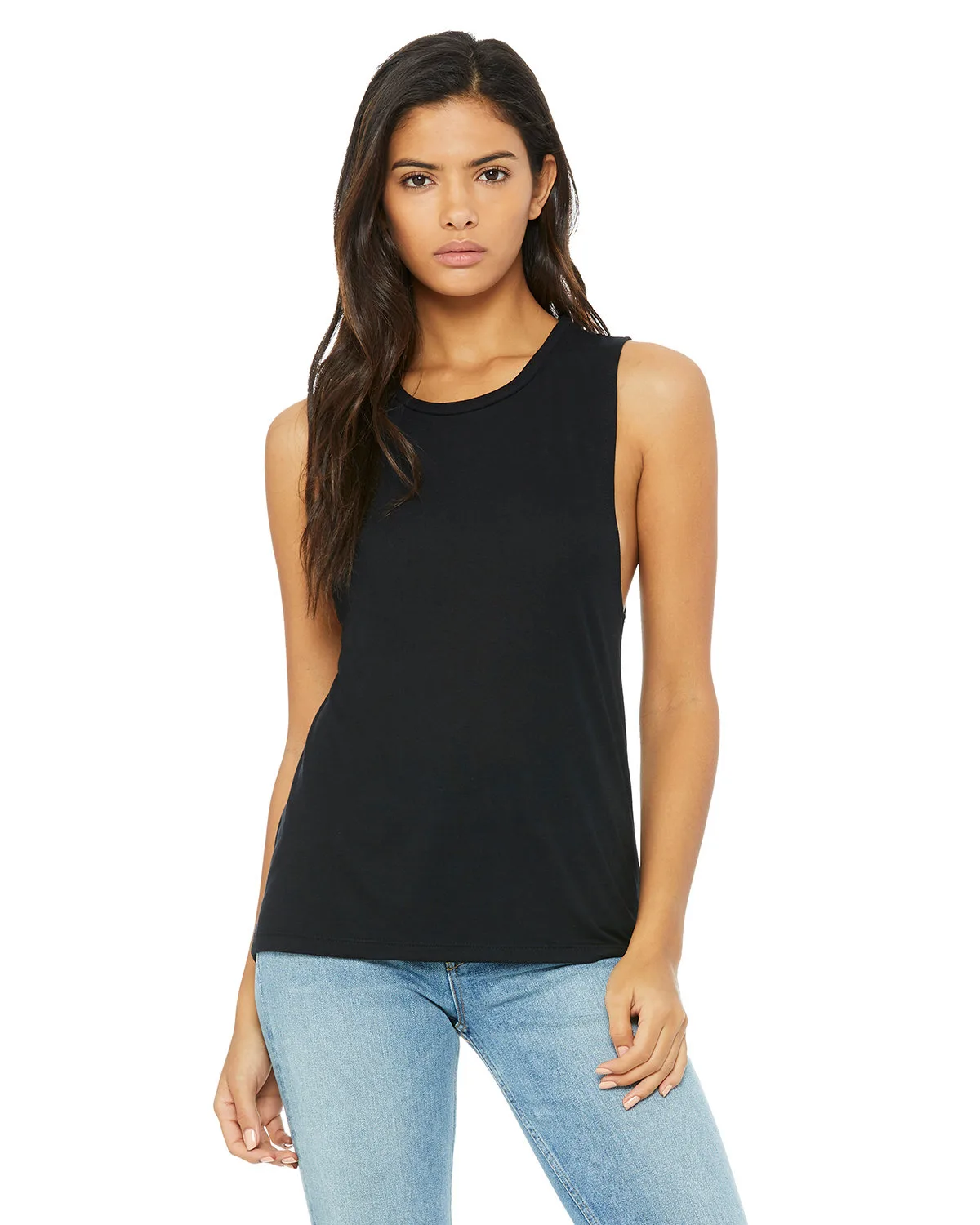 BELLA+CANVAS Ladies' Flowy Scoop Muscle Tank view 3