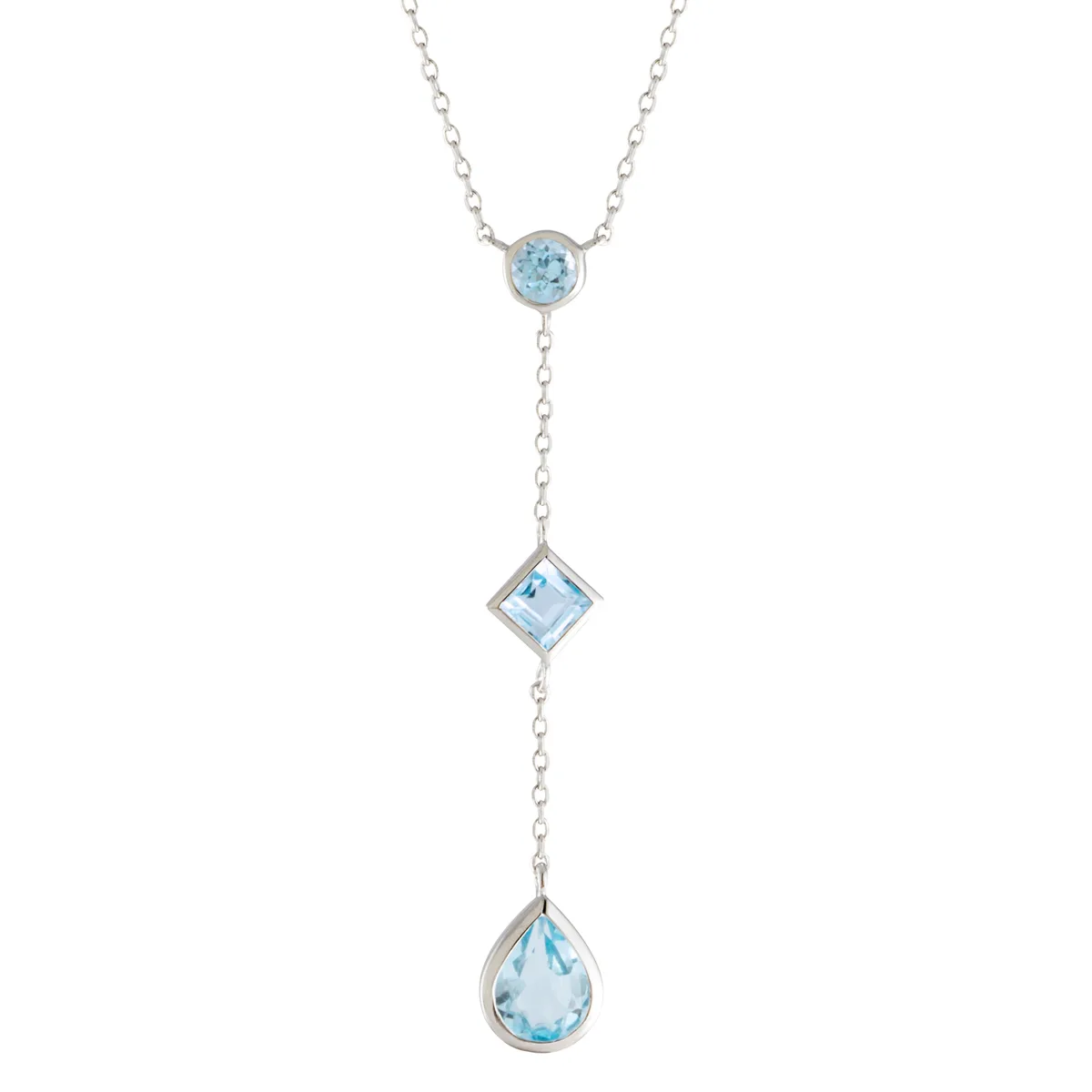 Jilco Inc Blue Topaz Lariat Necklace