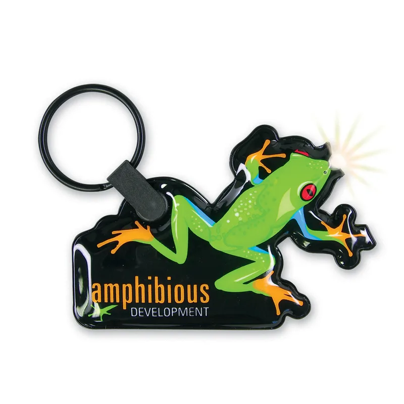ShapeLights™ Design-A-Shape Key Ring Flashlight (Spot Color Printing)