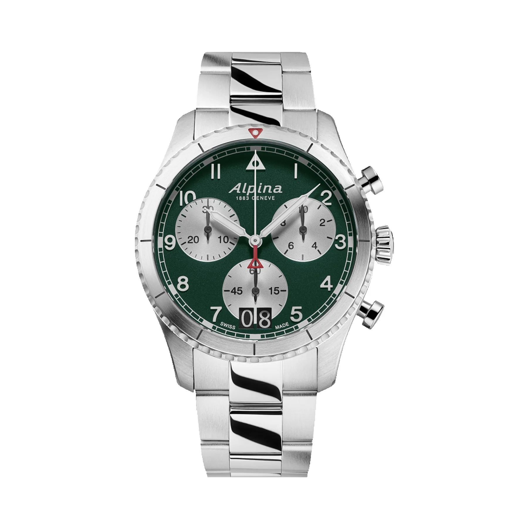 Alpina Men's Startimer Pilot Chronograph Big Date Stainless Steel Watch