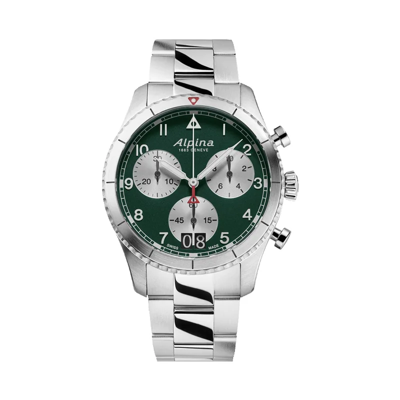Alpina Men's Startimer Pilot Chronograph Big Date Stainless Steel Watch