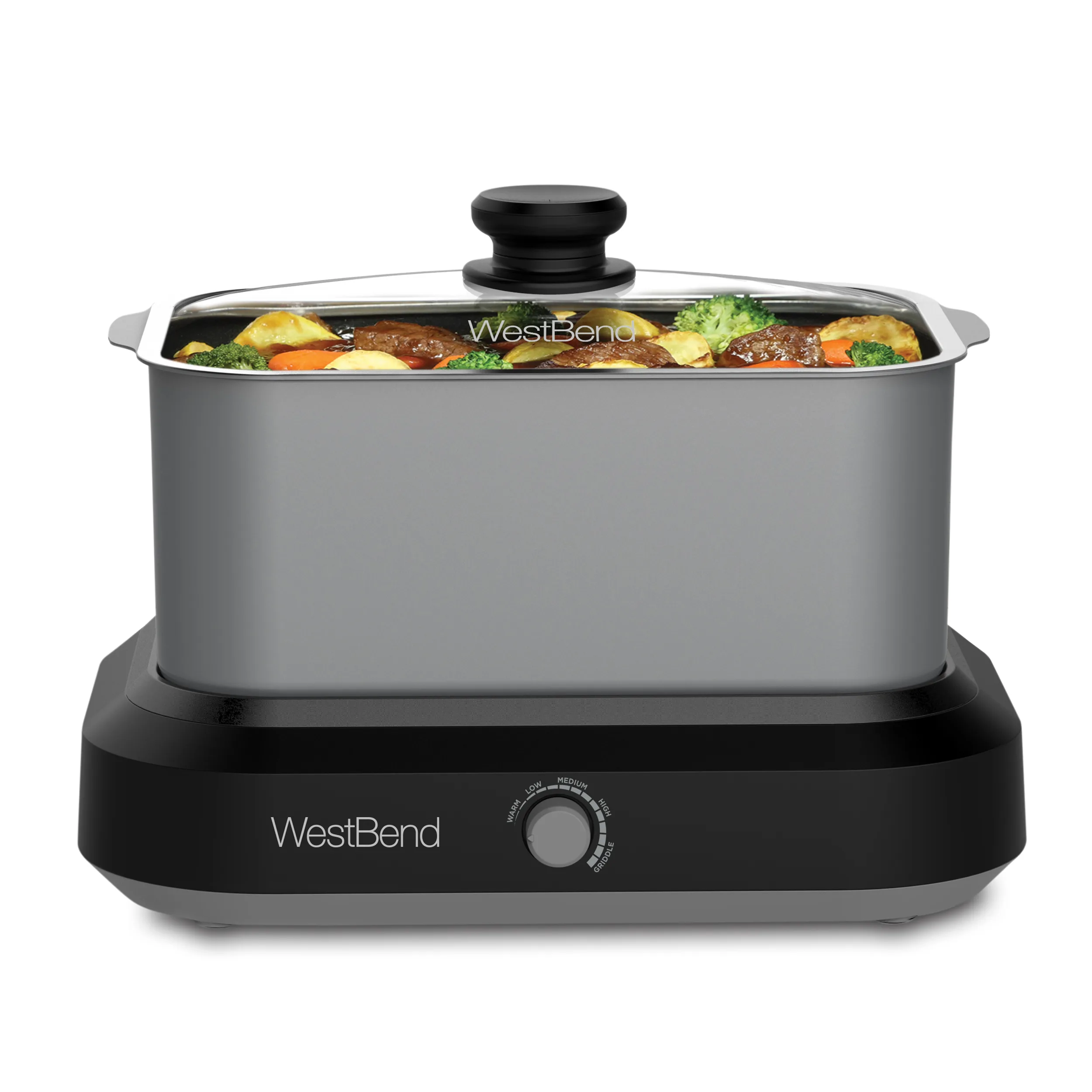 Legacy West Bend® - 6 Qt. Slow Cooker With Tote - Silver
