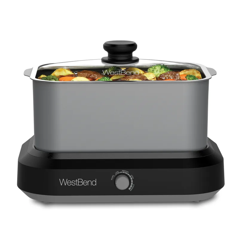 Legacy West Bend® - 6 Qt. Slow Cooker With Tote - Silver