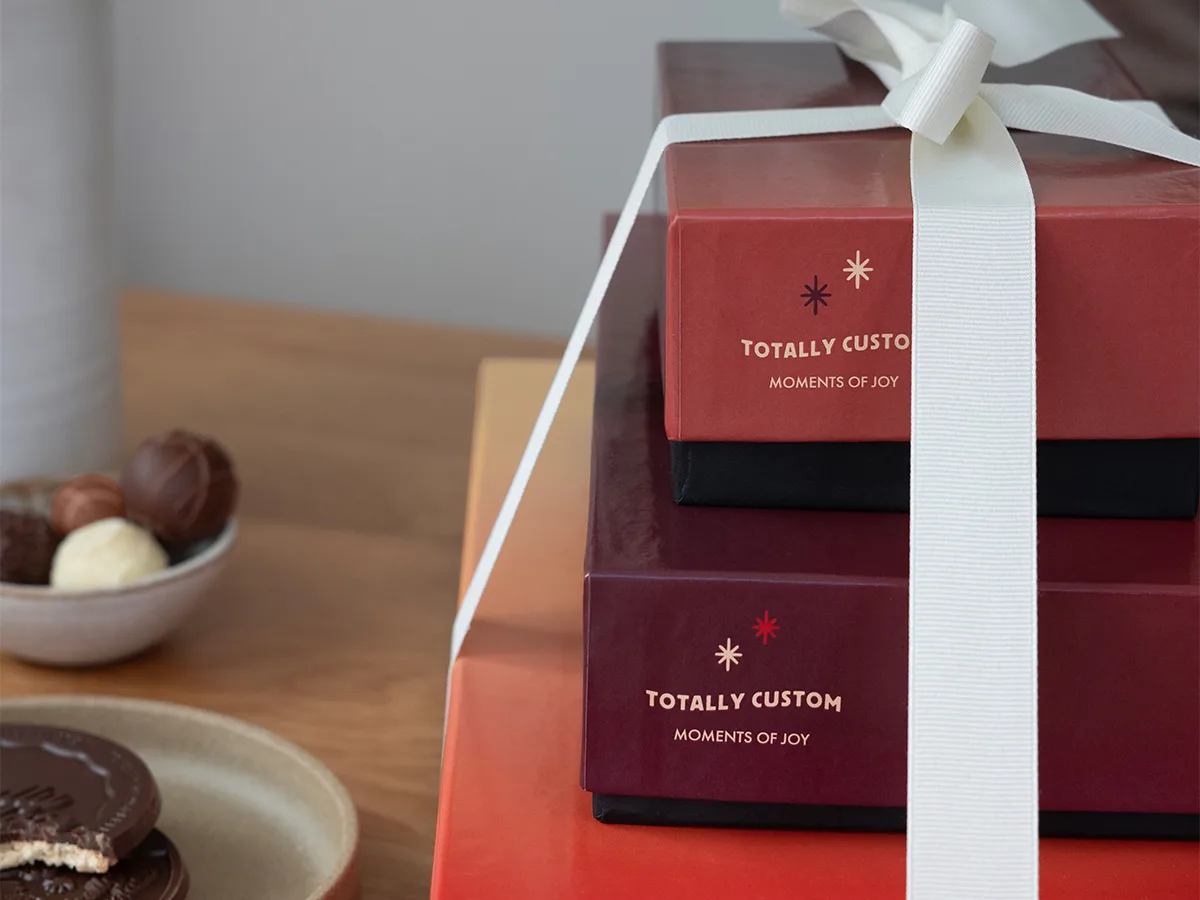 Indulgent 3-Tiered Gift Tower with Luxury Custom Packaging view 3