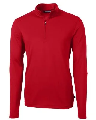 Cutter & Buck Virtue Eco Pique Recycled Quarter Zip Mens Pullover view 7