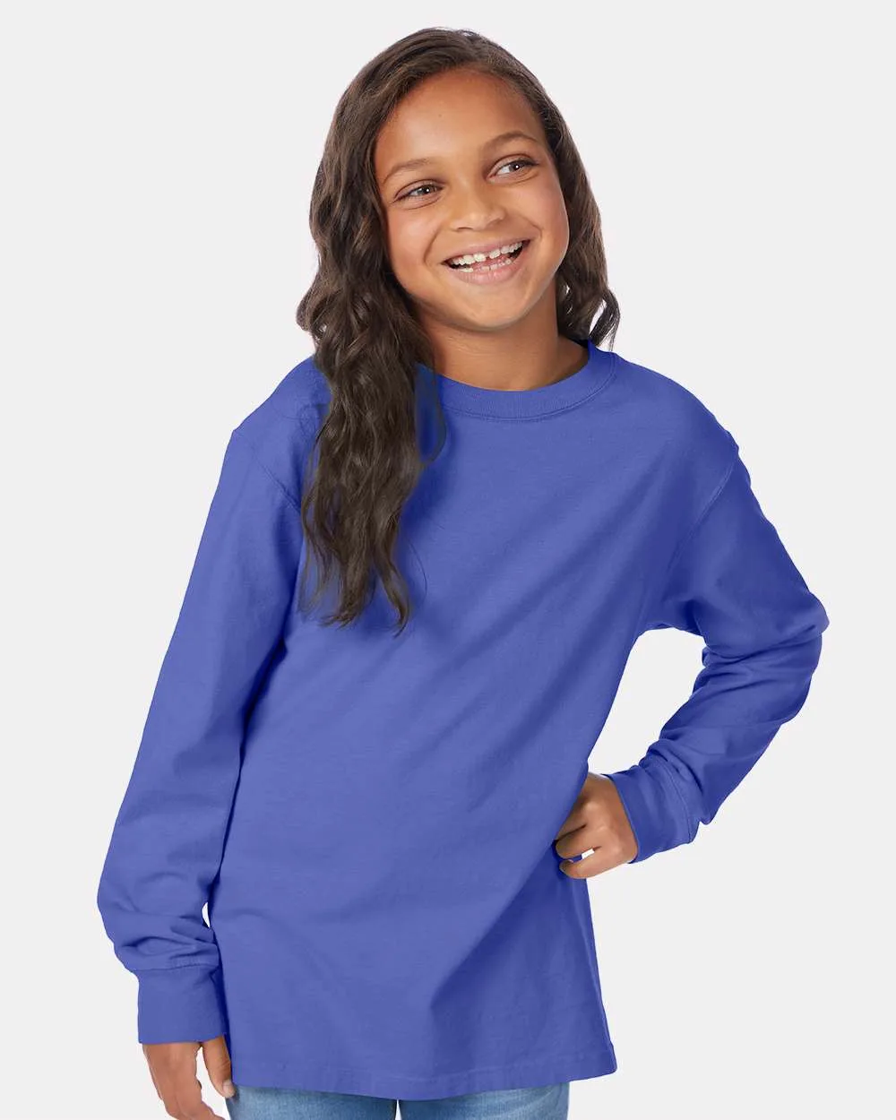 ComfortWash™ by Hanes® - Garment-Dyed Youth Long Sleeve T-Shirt view 4