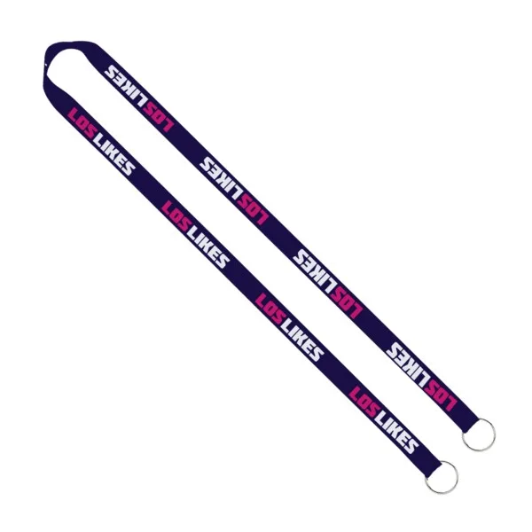 IMPORT Rush 5/8" Dye-Sublimated 2-Ended Lanyard with Dual Sewn Silver Metal Split-Ring view 3