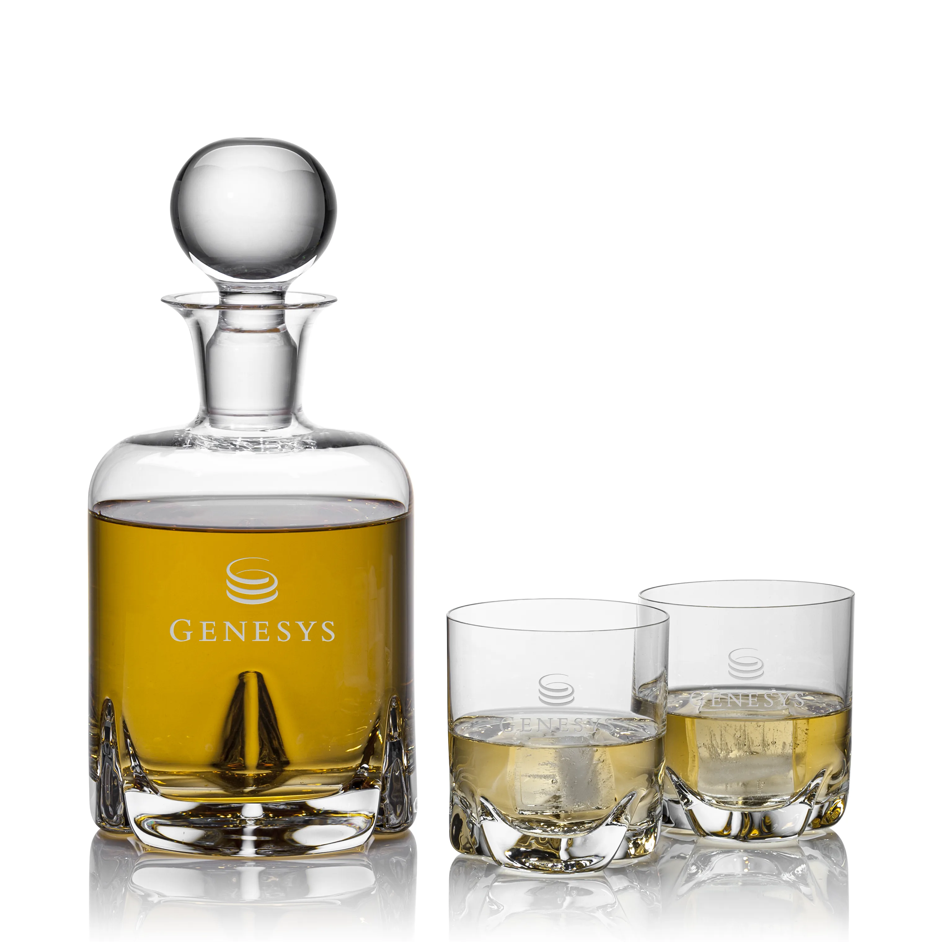 Decanter Set, Deep Etch, Decanter & 2 OTR