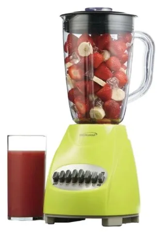 Green 12-Speed Blender w/Plastic Jar