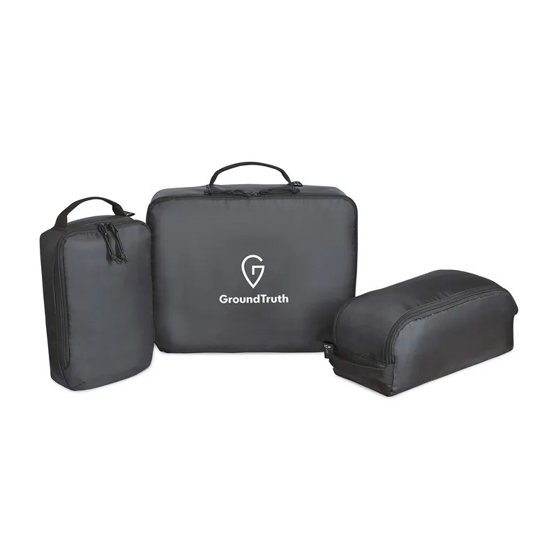 Renew AWARE™ rPET 3 Piece Packing Cube Set - Black