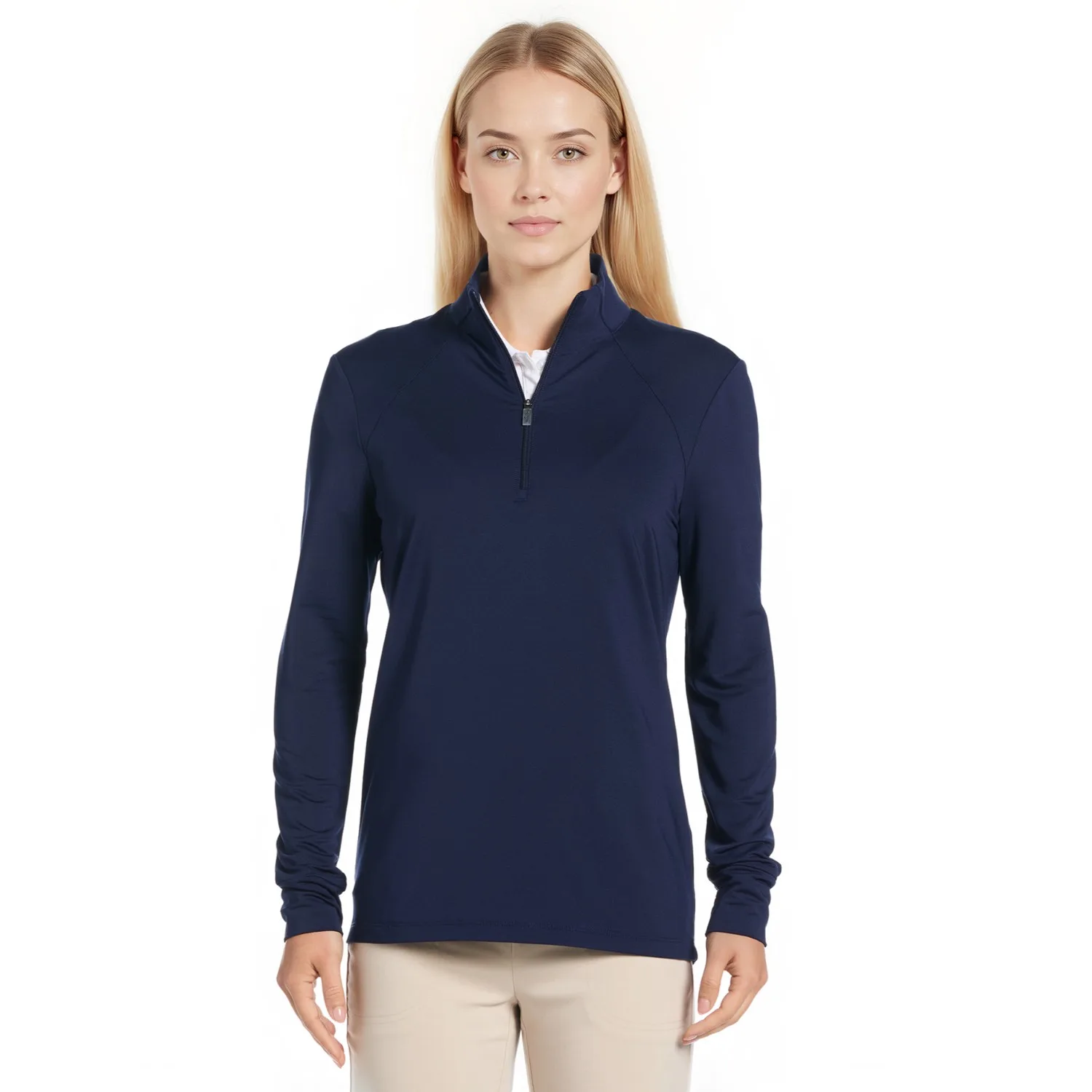 Callaway® UPF50 French Terry Women's Performance 1/4-Zip with Custom Logo view 6