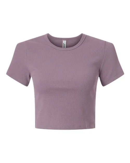 American Apparel® Women's Baby Rib Cropped T-Shirt view 5
