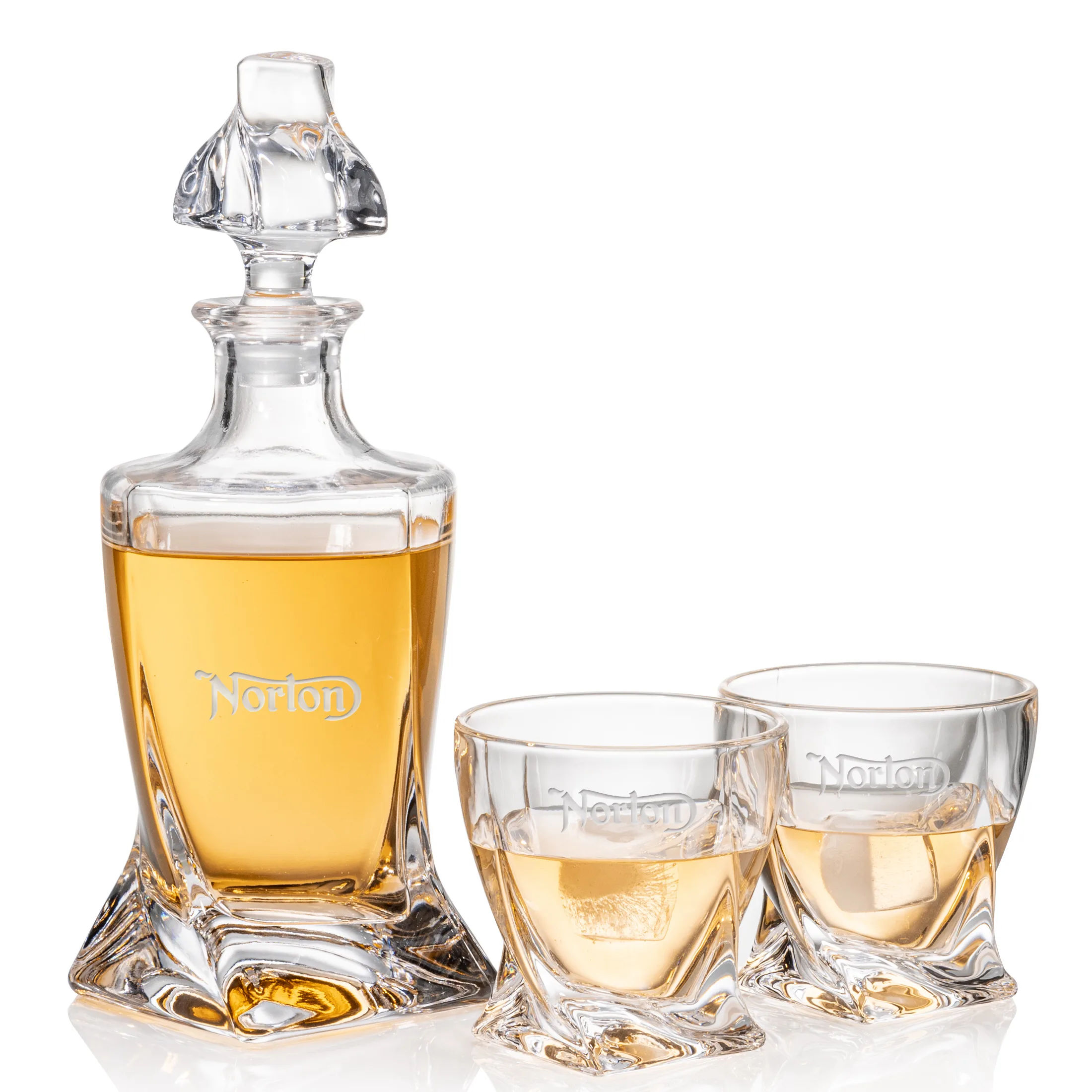 Decanter Set, Deep Etch, Decanter & 2 OTR