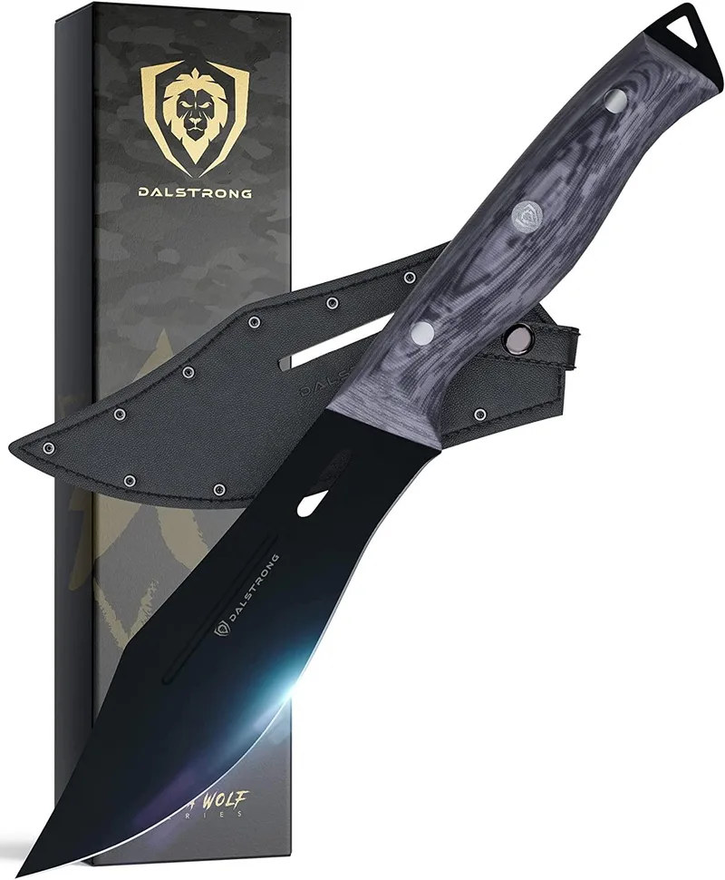 Dalstrong 7' Barong Utility Knife - Delta Wolf Series - High Carbon Steel-Camo Handle-Leather Sheath