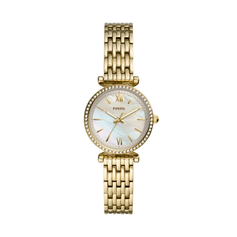 Fossil Women's Carlie Mini Three-Hand Gold-Tone Stainless Steel Watch