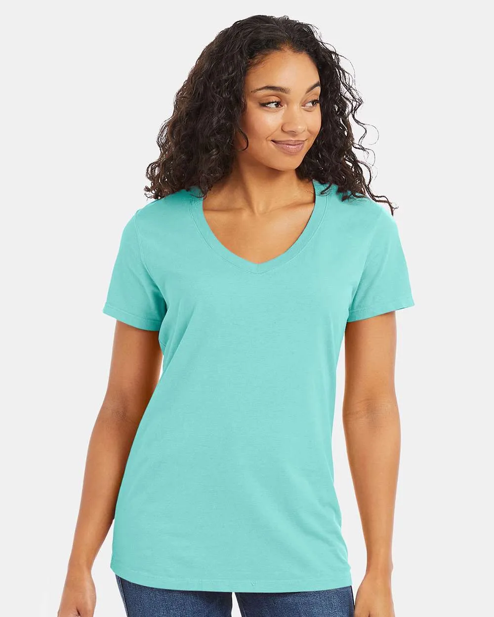ComfortWash™ by Hanes® - Garment-Dyed Women's V-Neck T-Shirt view 7