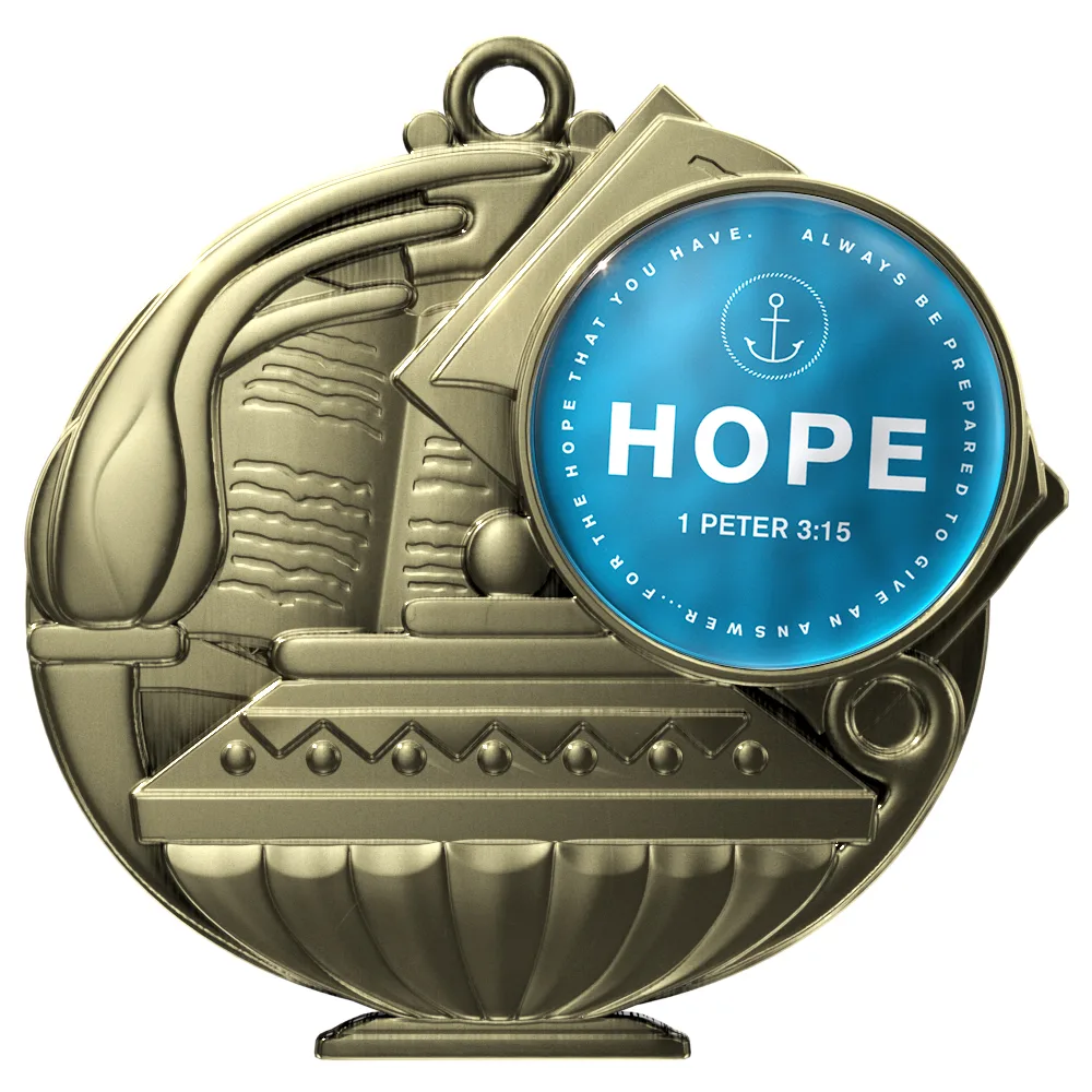 Vibraprint® Book & Lamp Academic Performance Medallion