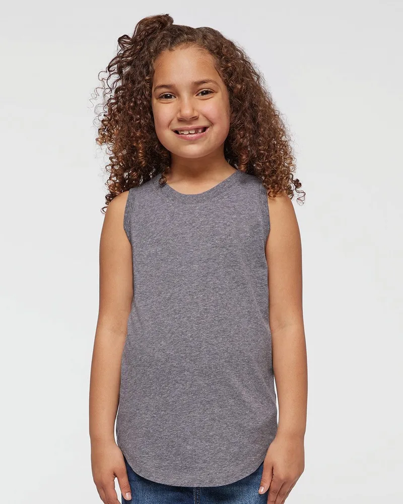 LAT® Girls' Relaxed Fine Jersey Tank view 2